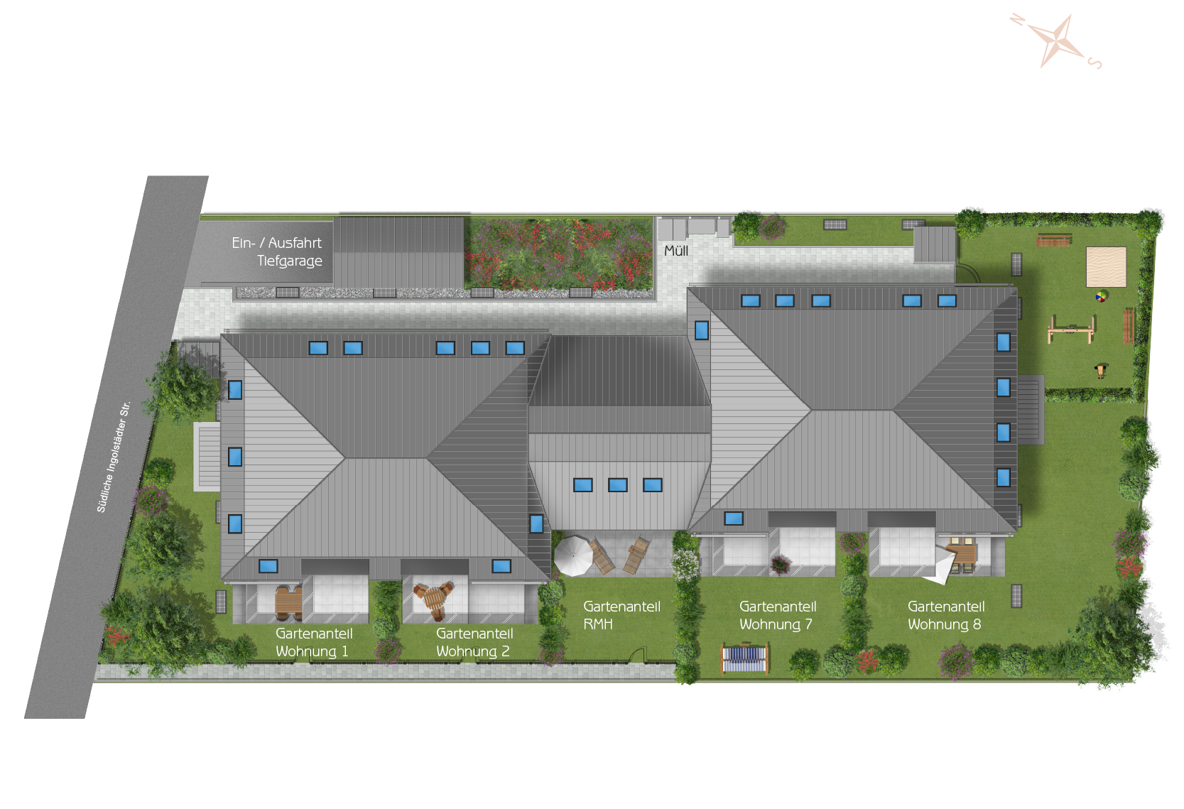 12 Wohnungen und 1 Reihenmittelhaus Schleißheim